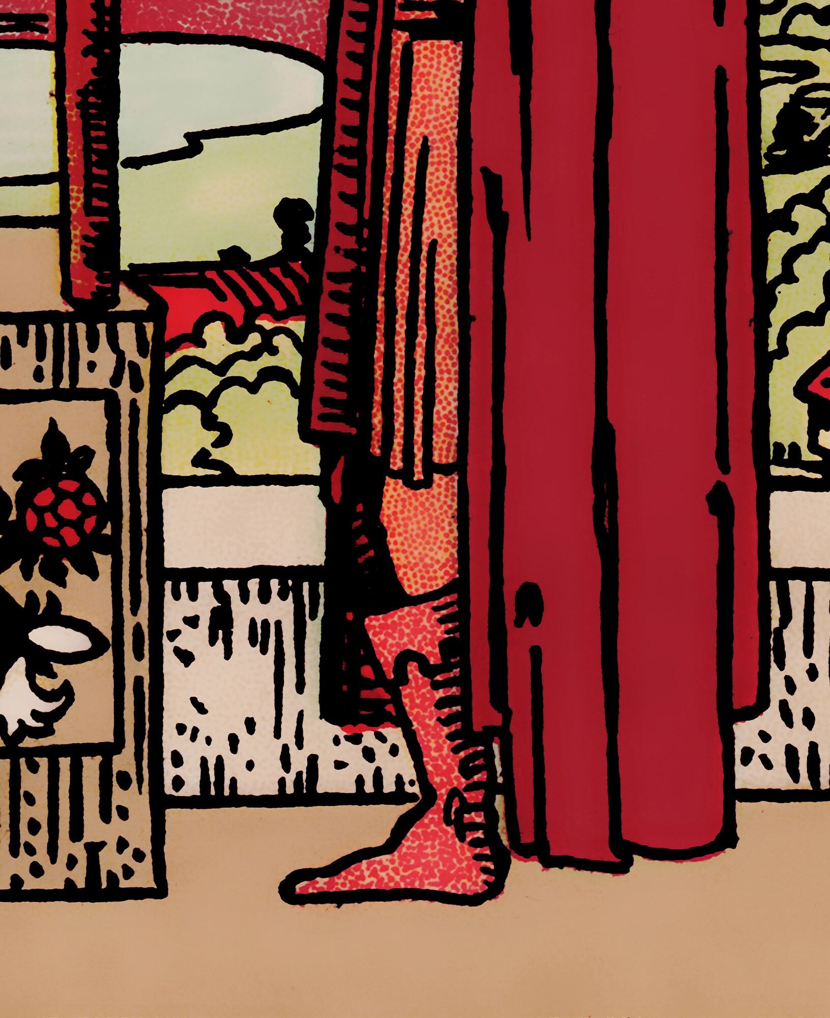 Two of Wands- Tarot Card Print - The 2 of Wands Card Poster, No Frame