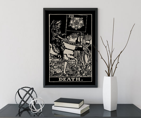 Death - Tarot Card Print - The Death Black Card Rider Waite Poster, No Frame