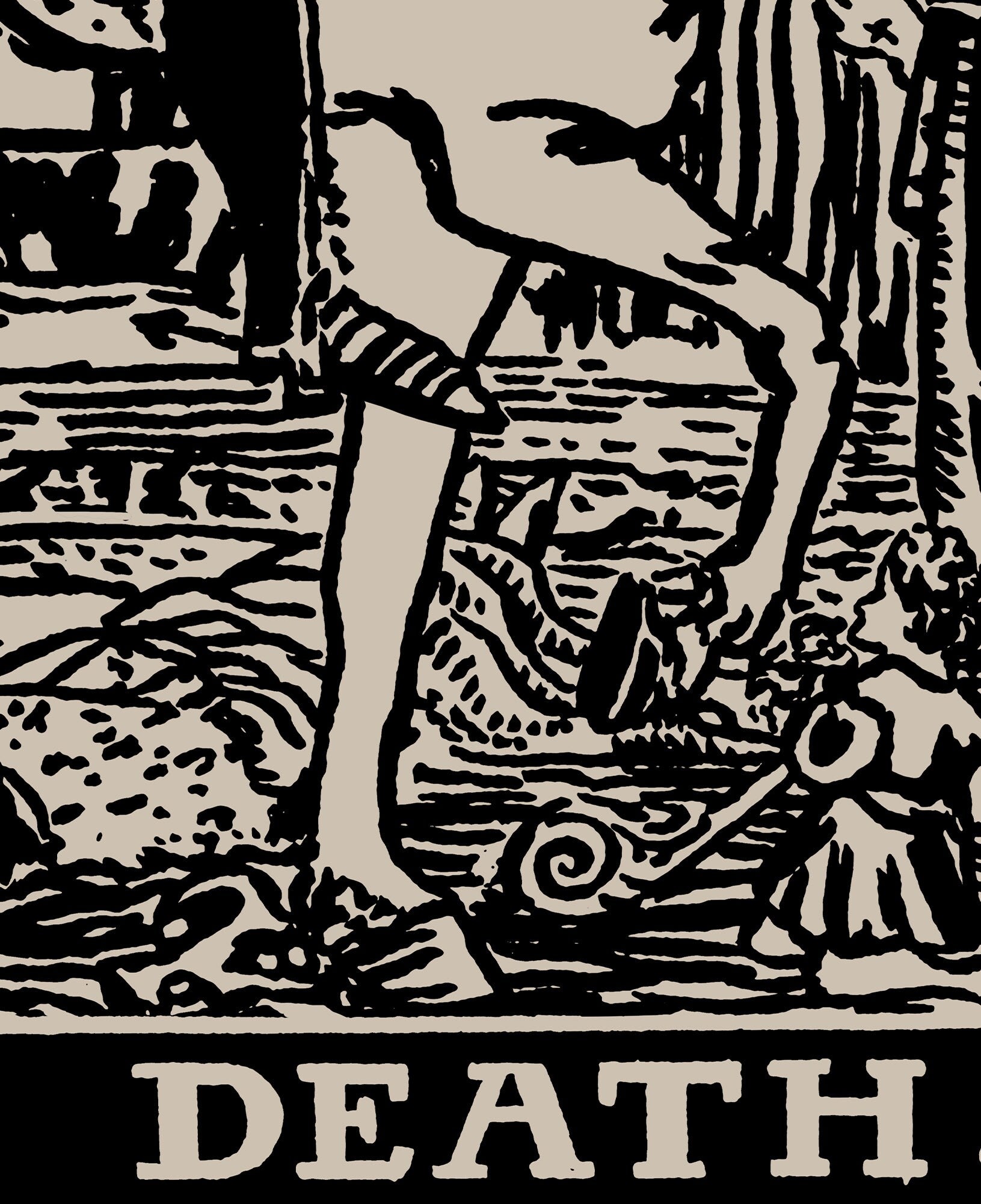 Death - Tarot Card Print - The Death Black Card Rider Waite Poster, No Frame