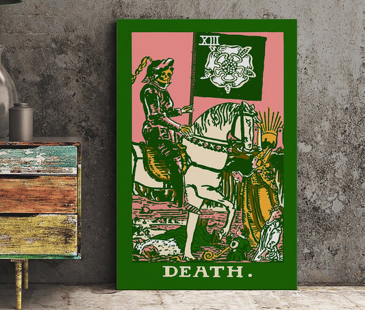 Death - Tarot Card Print - The Death Card Bubblegum goth punk Poster, No Frame