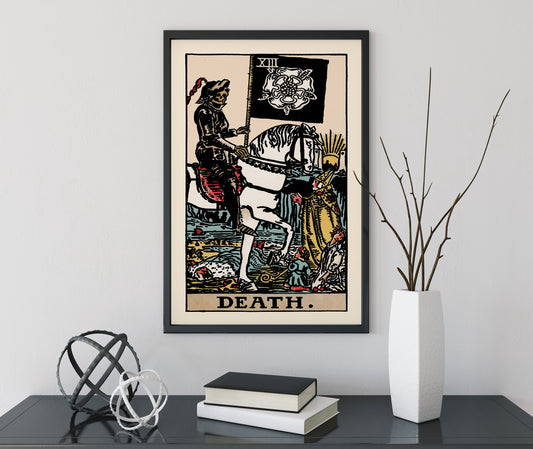 Death - Tarot Card Print - The Death Card Rider Waite Poster, No Frame