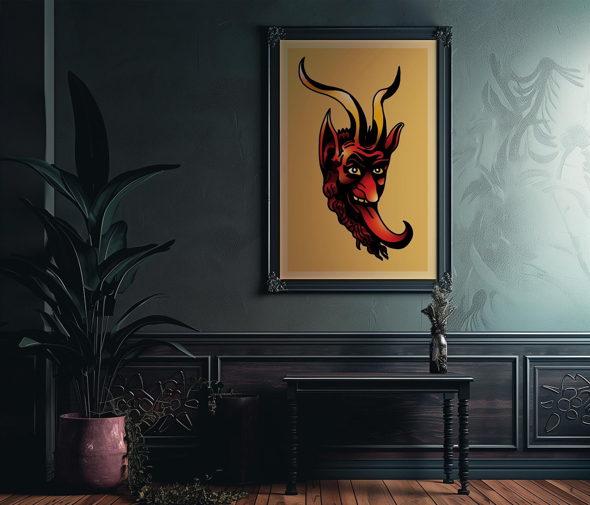 Devil Tattoo Wall Art - Devil Tattoo Poster, No Frame