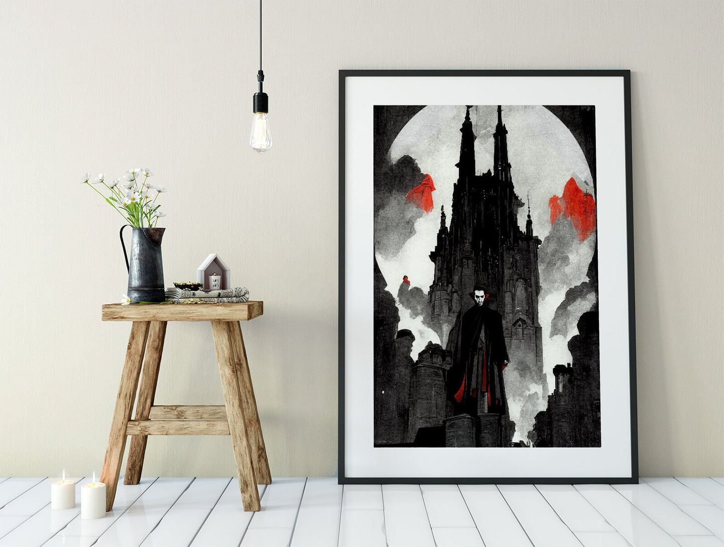 Dracula Print - Nosferatu, Vlad The Impaler, Prince of Darkness, Vampire, Vampyre Poster Halloween Print, No Frame