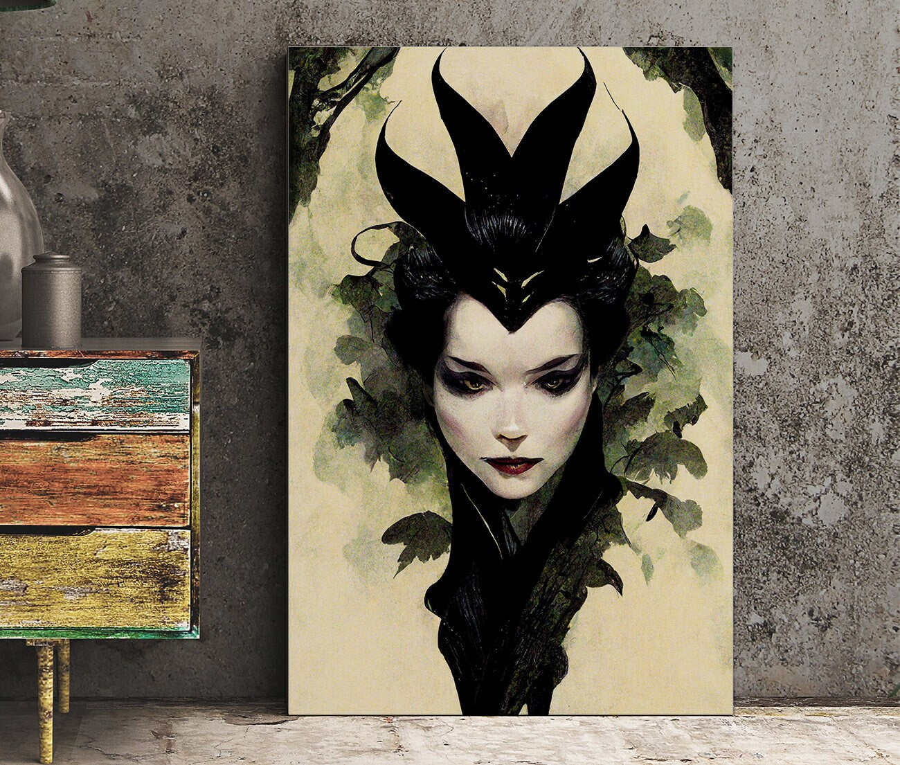 Evil Queen Poster, Goth Queen Print, Wicked Witch (No Frame)