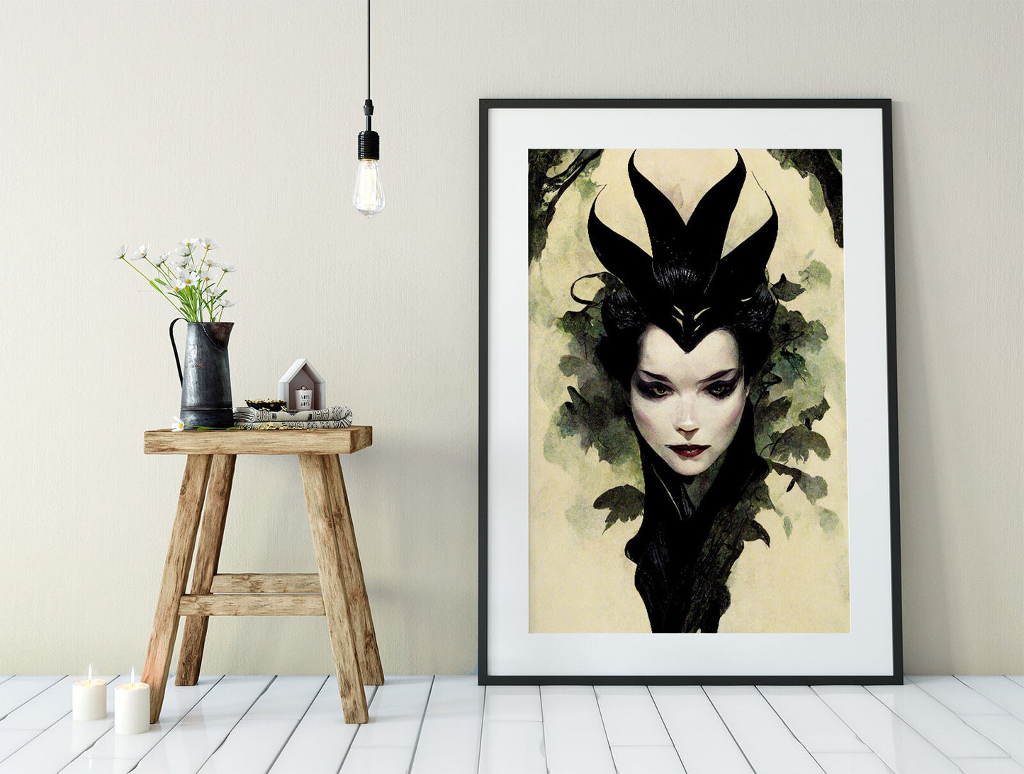 Evil Queen Poster, Goth Queen Print, Wicked Witch (No Frame)