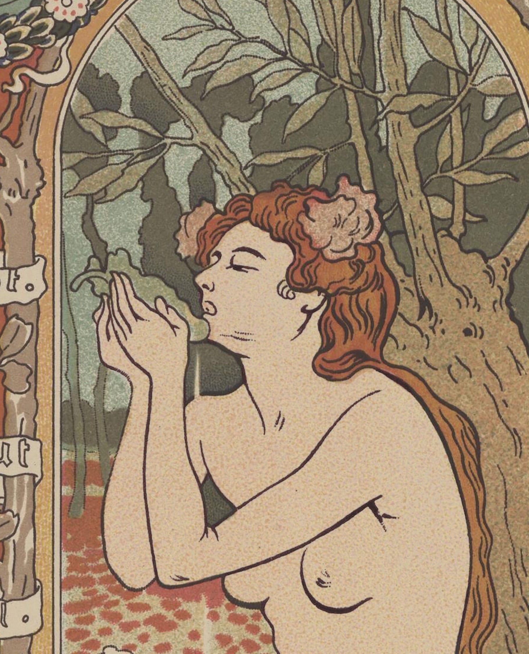 Goddesses of Spring and Summer Print, Spring and Summer Poster (No Frame)