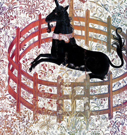 Medieval Unicorn Print Rainbow Floral Wall Art Decor For Elegant Home Interiors Timeless by My Store