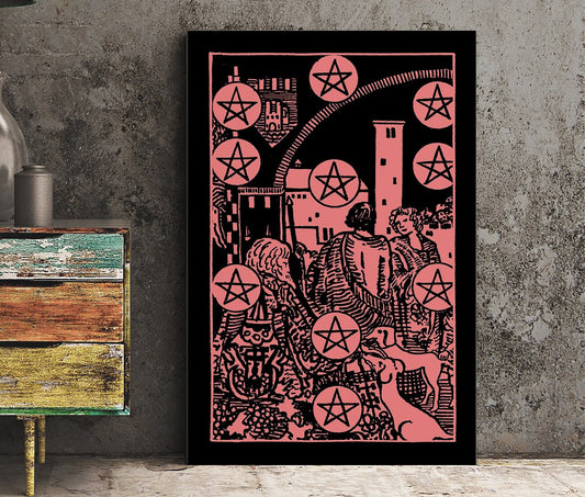 10 of Pentacles - Tarot Card Print - The Ten of Pentacles Card Poster, No Frame