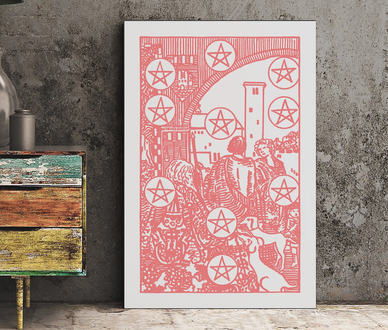 10 of Pentacles - Tarot Card Print - The Ten of Pentacles Card Poster, No Frame