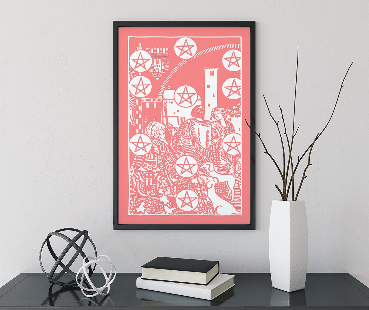 10 of Pentacles - Tarot Card Print - The Ten of Pentacles Card Poster, No Frame