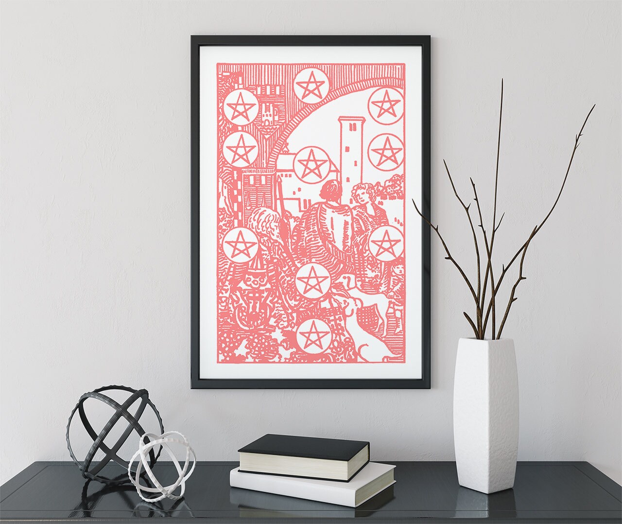 10 of Pentacles - Tarot Card Print - The Ten of Pentacles Card Poster, No Frame