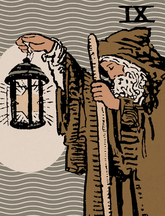 The Hermit Tarot Card Print No Frame Neutral Vibe by My Store