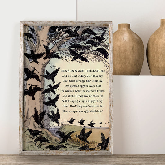 Raven Poem Gothic Poster Large Artwork Crows Caw Caw Premium Archival Museum Quality by My Store