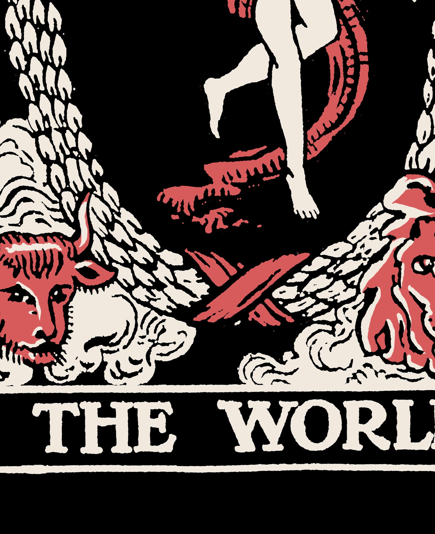 The World - Tarot Card Three Color Print - The World Card 3 Color Poster, No Frame