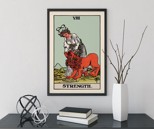 Strength Tarot Card Print Blue Sky Poster No Frame by My Store