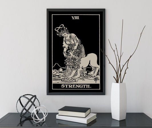 Strength Tarot Card Print No Frame The Strength Card Poster Wall Art For Tarot Lovers by My Store