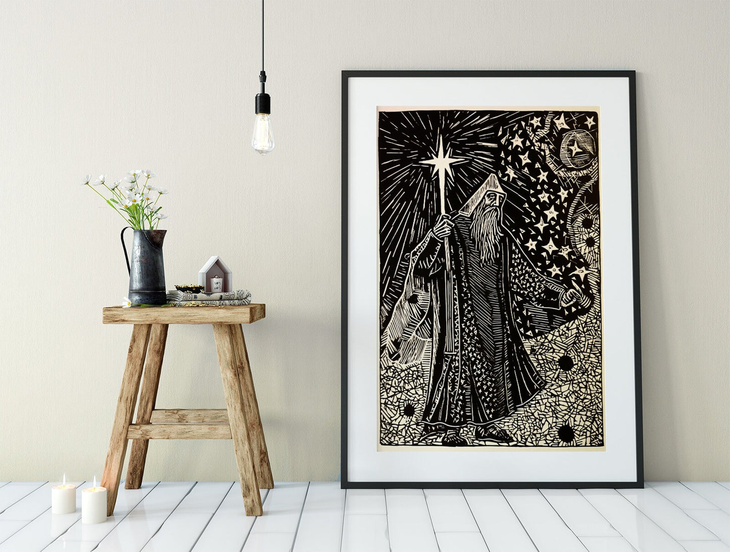 The Hermit - Tarot Card Print - The Hermit Card Poster, No Frame - Perfect For A Dorm Room