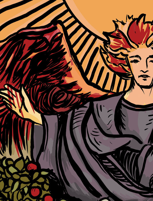 The Lovers Tarot Print by Printagrams Harvest Tarot - Limited by My Store