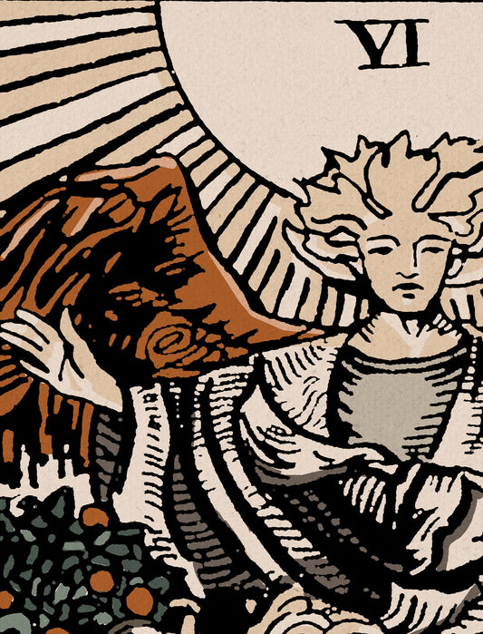 The Lovers Tarot Card Print Neutral Vibe Poster No Frame by My Store