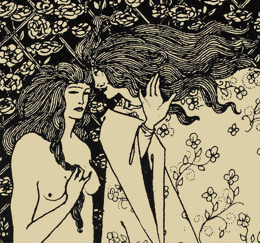 The Mysterious Rose Garden Aubrey Beardley Art Print No Frame by My Store
