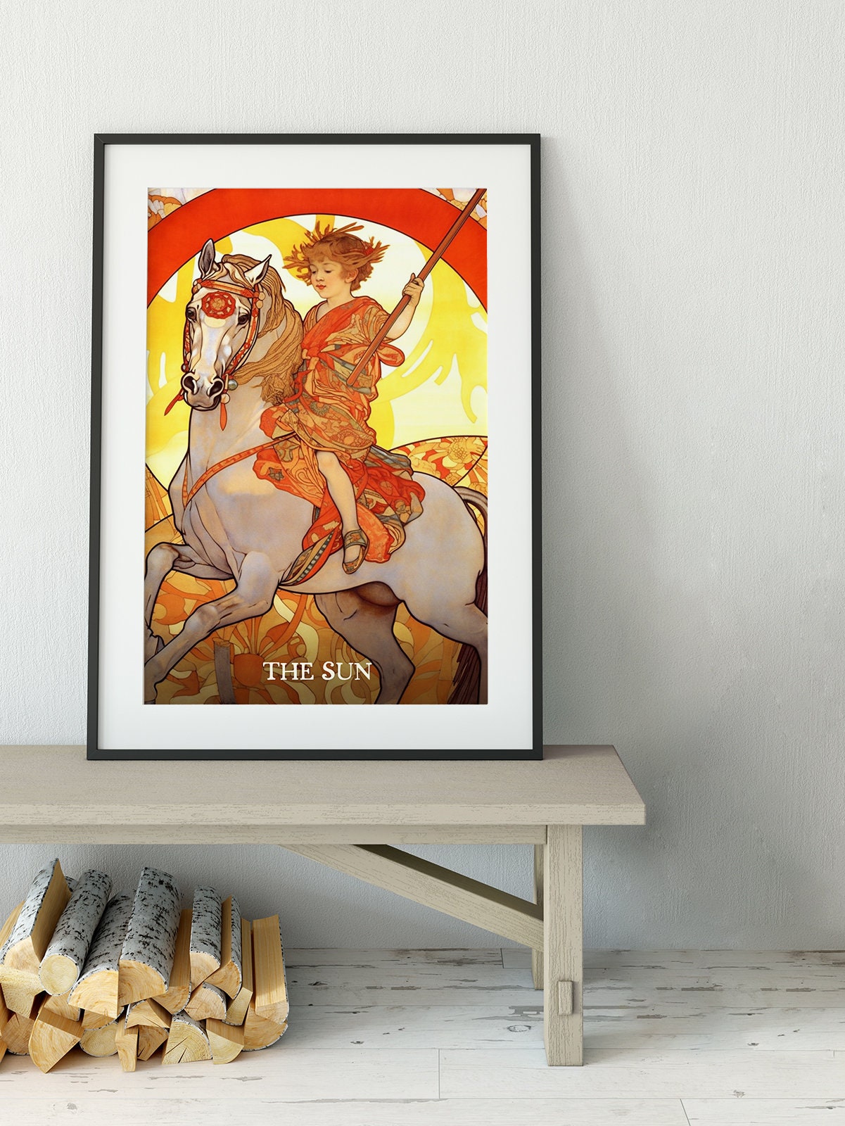 The Sun- Tarot Card Print - The Sun Card Poster, No Frame