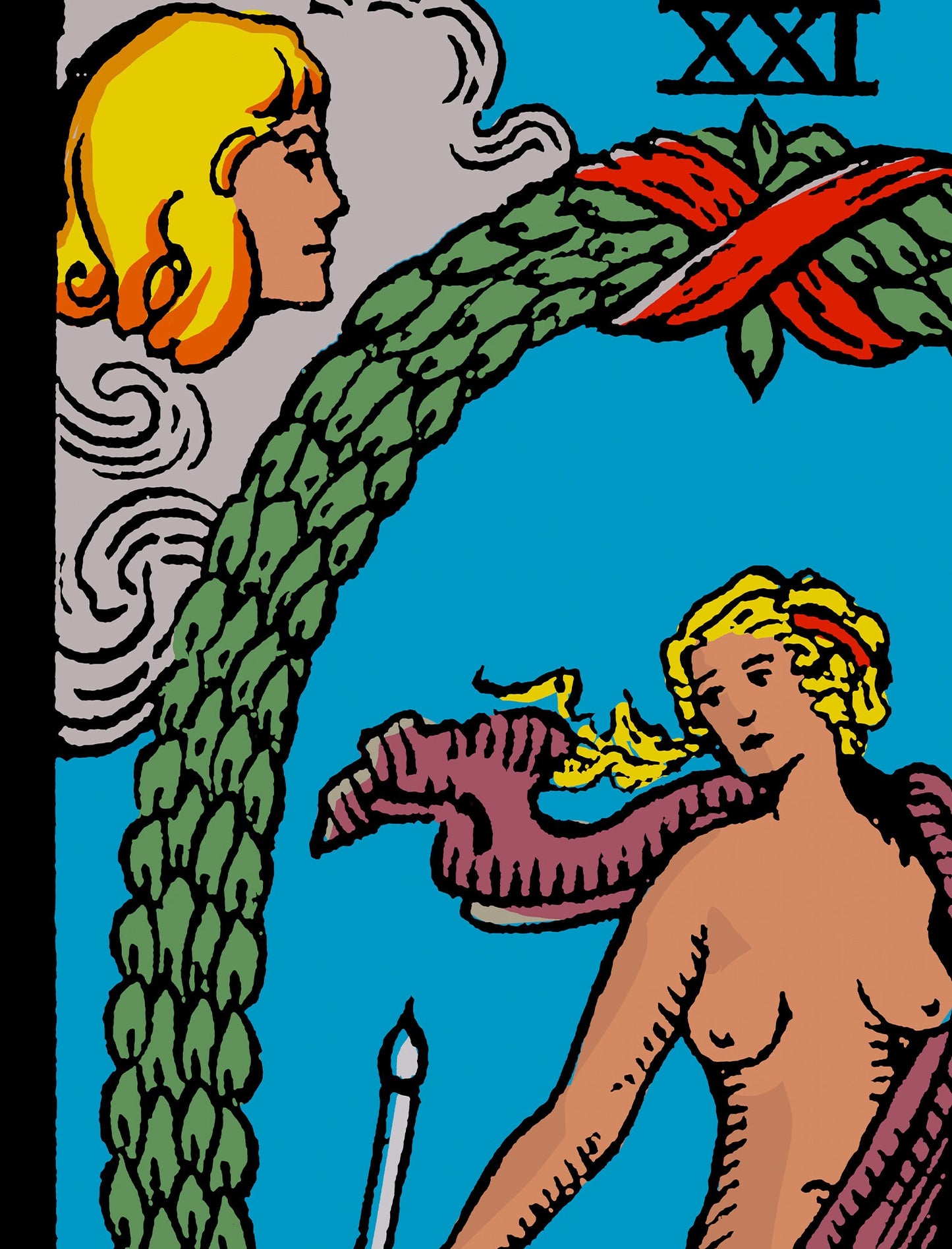 The World- Tarot Card Print - The World Card Bright Poster, No Frame