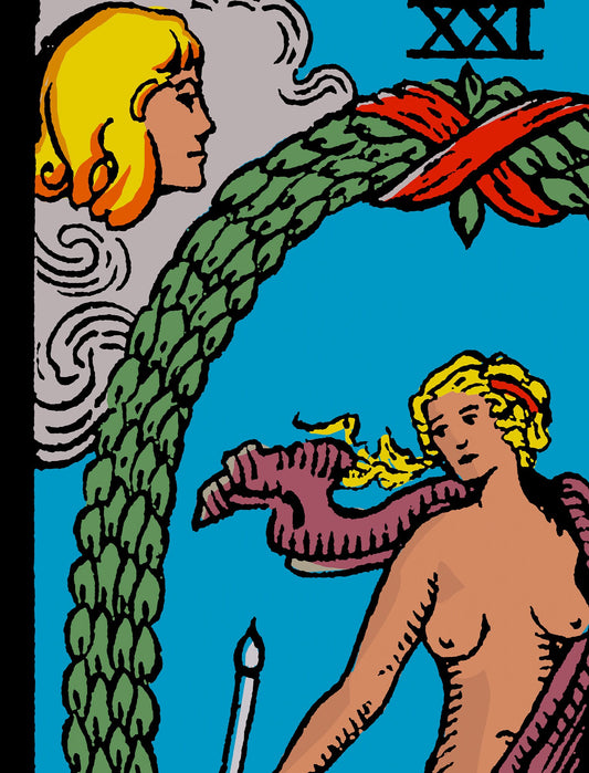 The World Tarot Card Print Bright Poster No Frame by My Store