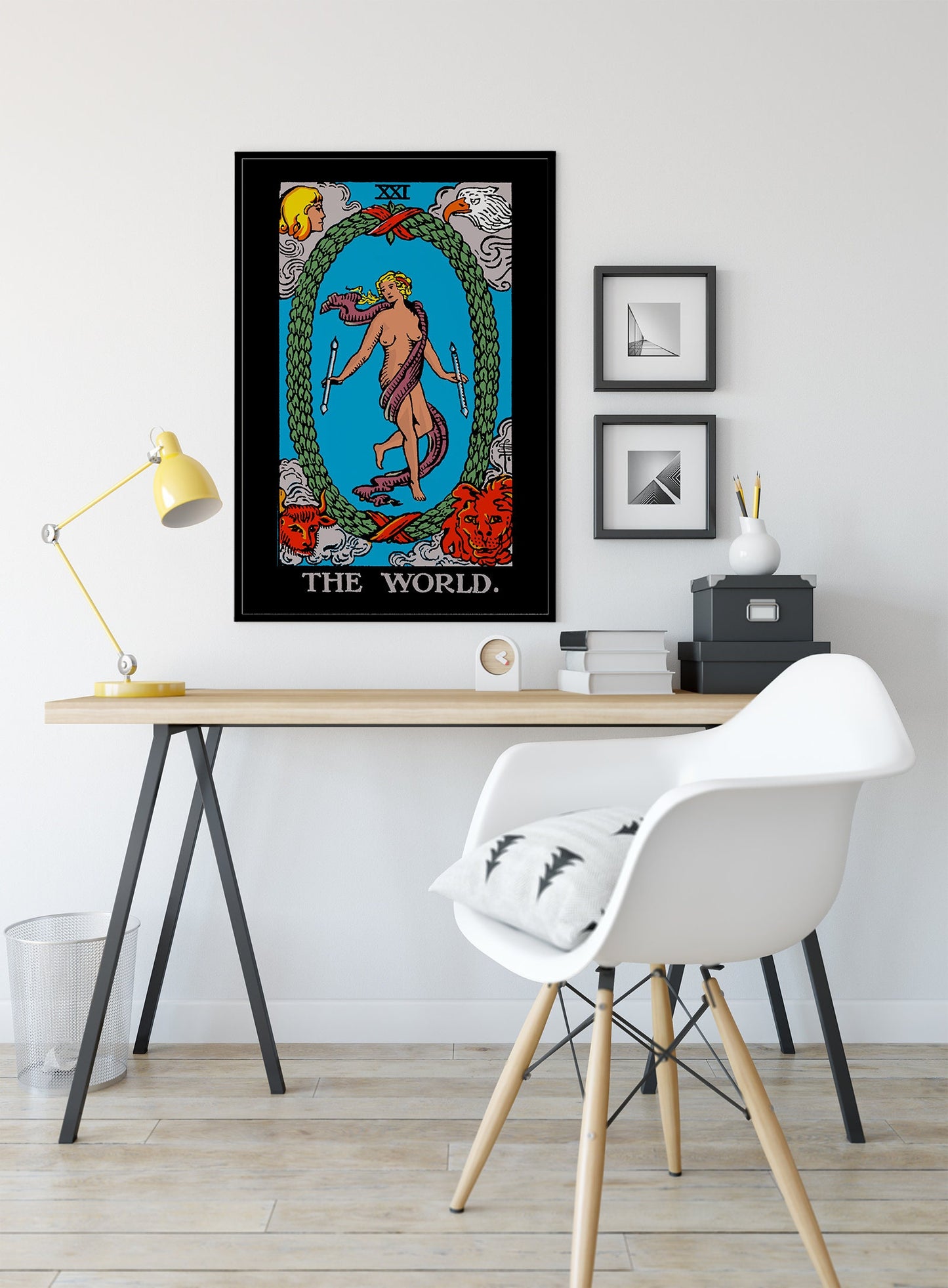 The World- Tarot Card Print - The World Card Bright Poster, No Frame