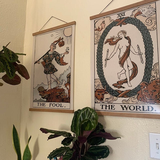 The World- Tarot Card Print - The World Card Neutral Vibe Poster Eclectic Tarot, No Frame