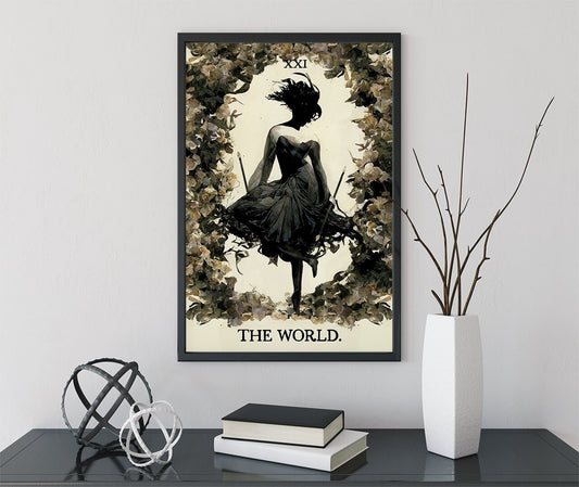 The World - Tarot Card Print - The World Tarot Card Poster, No Frame