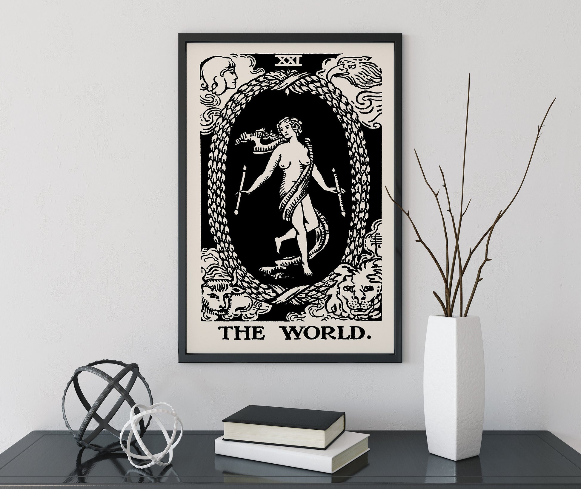 The World - Tarot Card Print - The World Card Poster, No Frame