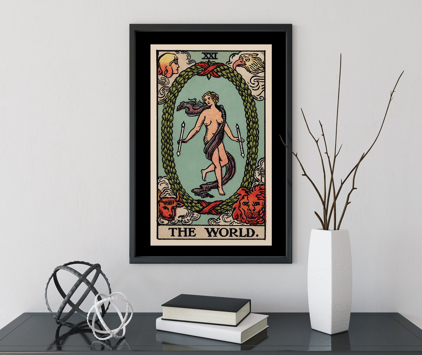 The World - Tarot Card Print - The World Card Poster, No Frame