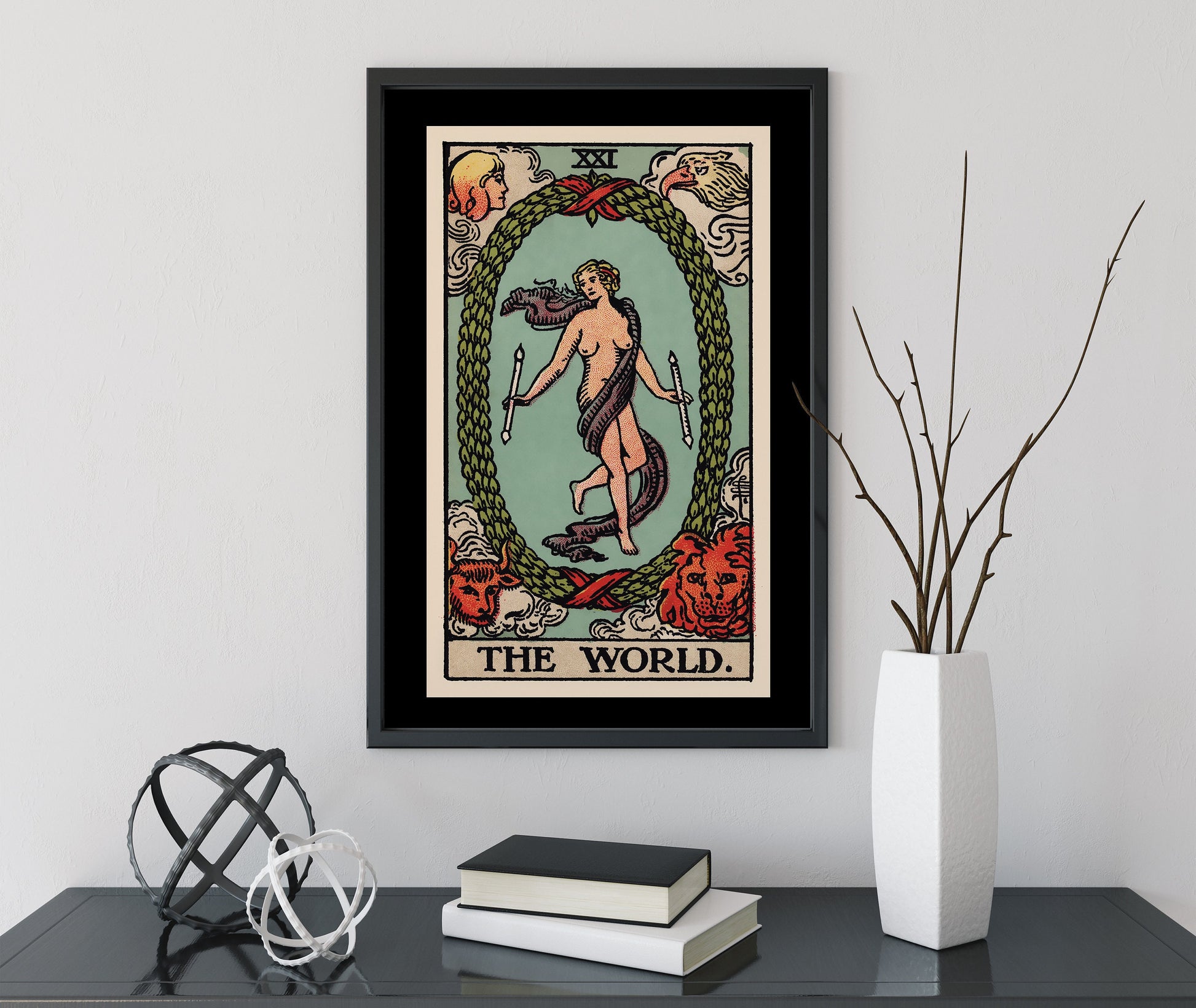 The World - Tarot Card Print - The World Card Poster, No Frame