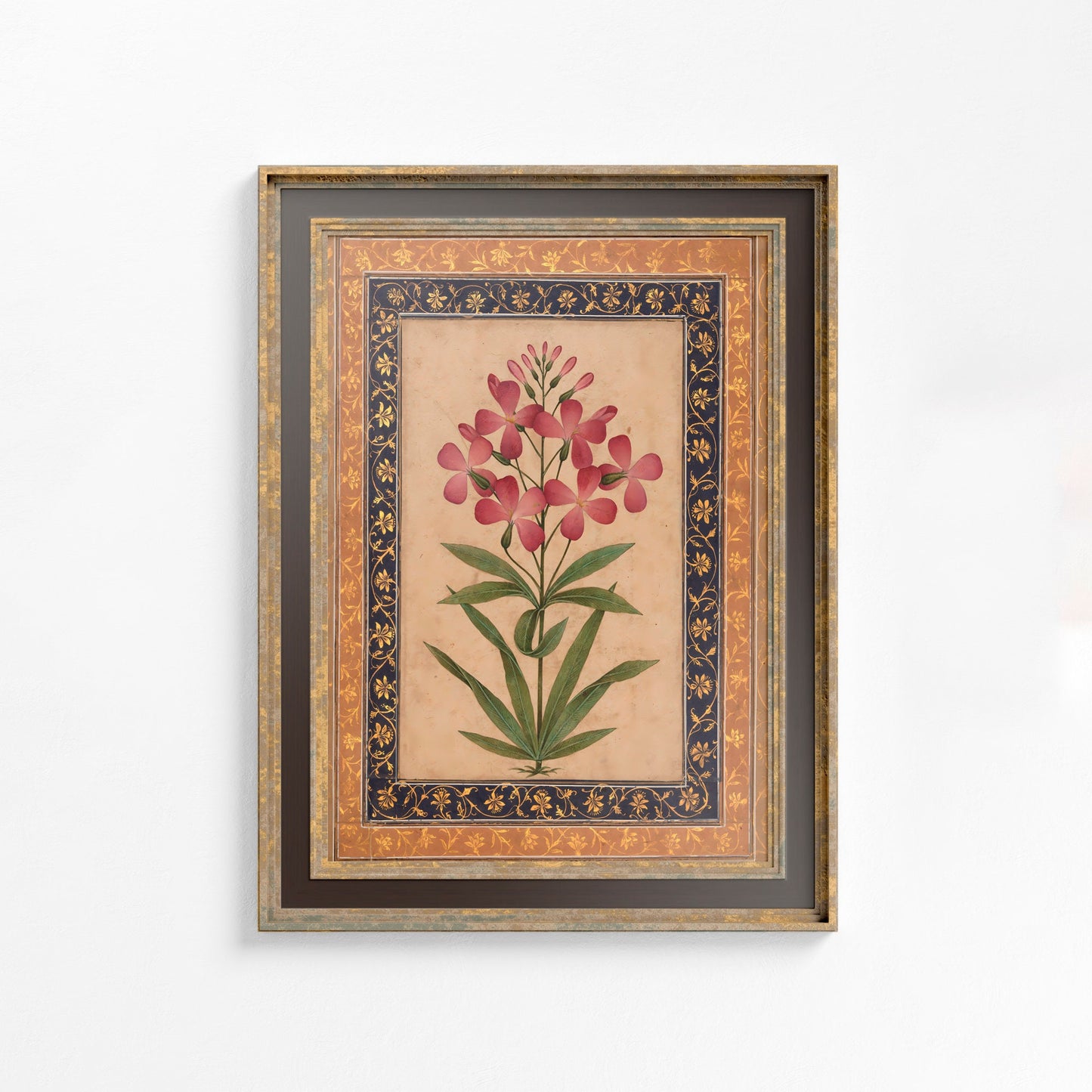 Vintage Pink Flowers - Geranium - Deco - Art Nouveau Floral - Poster Bohemian - Yellow and Pink Print