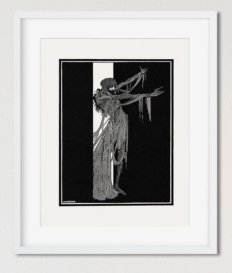 Four Edgar Allen Poe Illustrations Prints Edgar Allen Poe Illustrations Posters Art by Harry Clarke (No Frame)