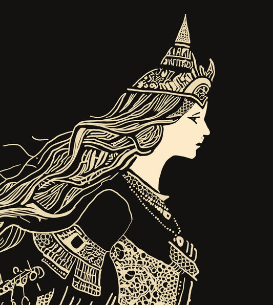 Freya Goddess Cat Poster Hand Drawn Art No Frame Witchy Wall Decor For Modern Boho Home Decor by My Store