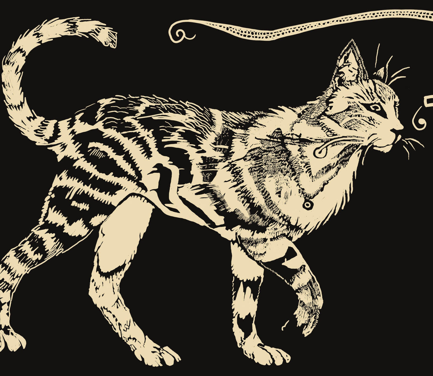 Freya Goddess, Cat Goddess Poster, Hand Drawn Art - Freya Witchy Print, No Frame