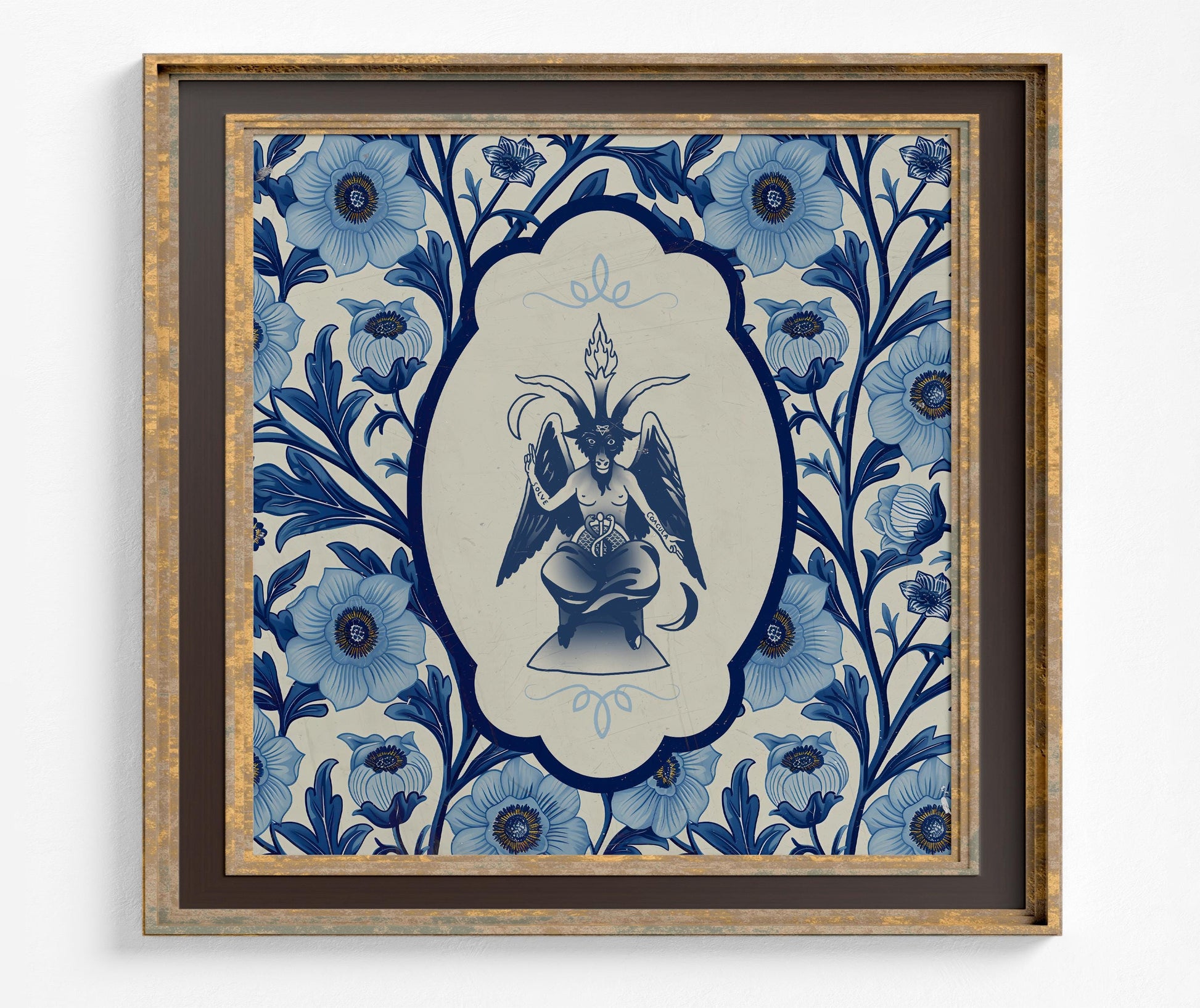 Baphomet Chinoiserie Print - Victorian Art Print (No Frame)