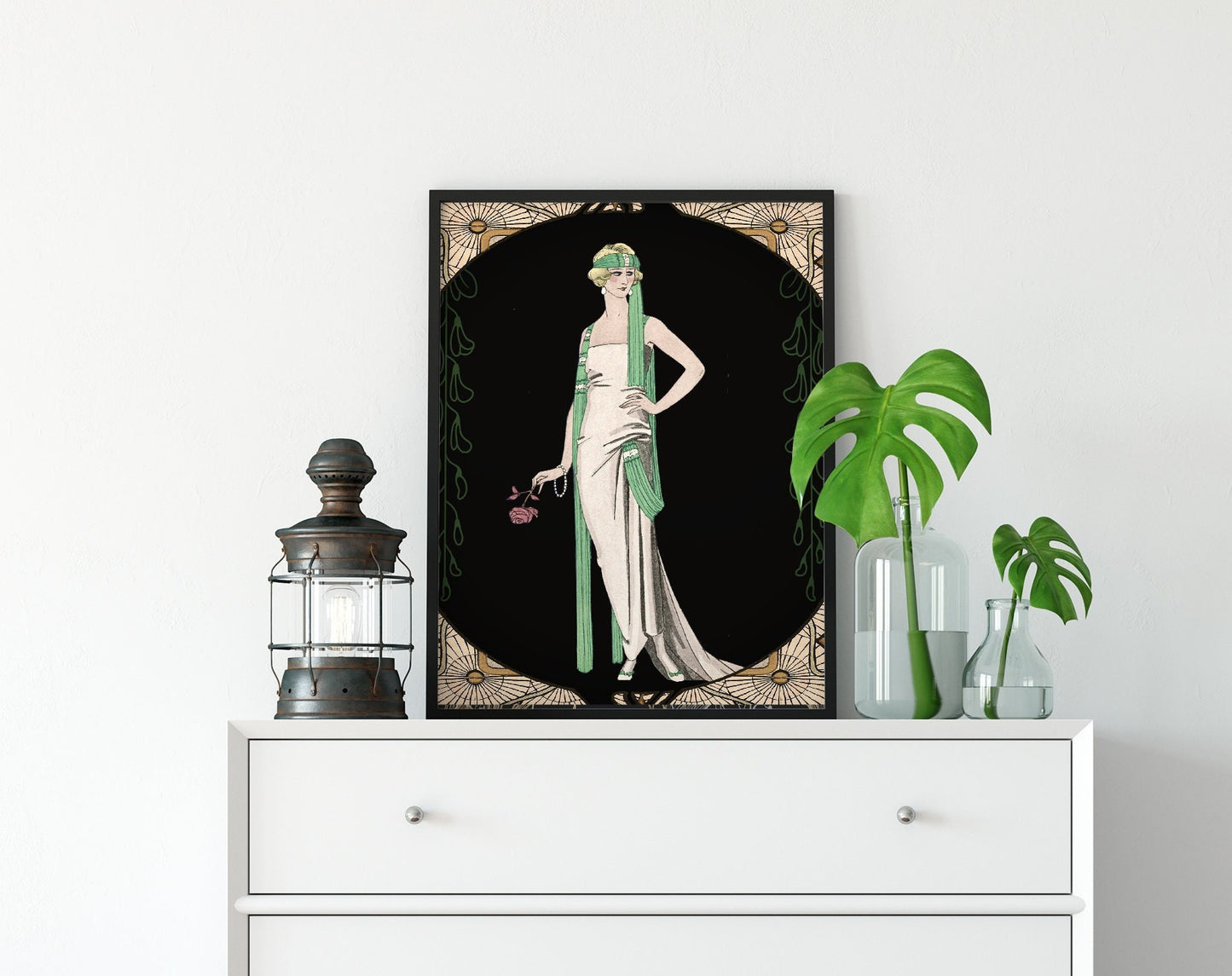 Art Deco Goddess Print - Art Nouveau Lady - George Barbier - Vintage Print