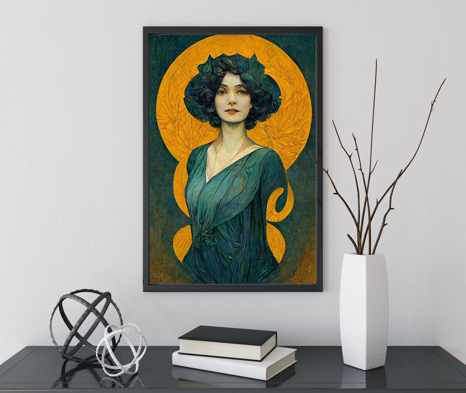 Art Nouveau Goddess Print - Art Nouveau Lady - Vintage Style
