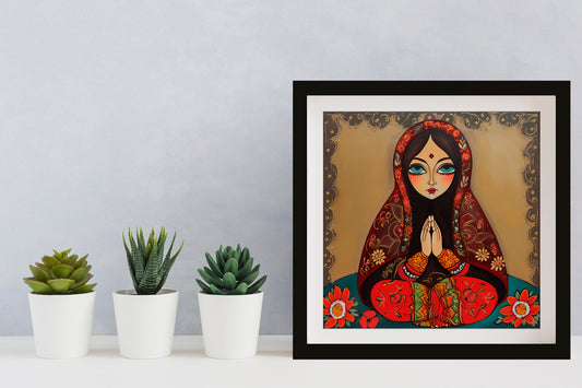 Russian Egg Doll Painting Goddess Art Print Matryoshka Inspired by My Store