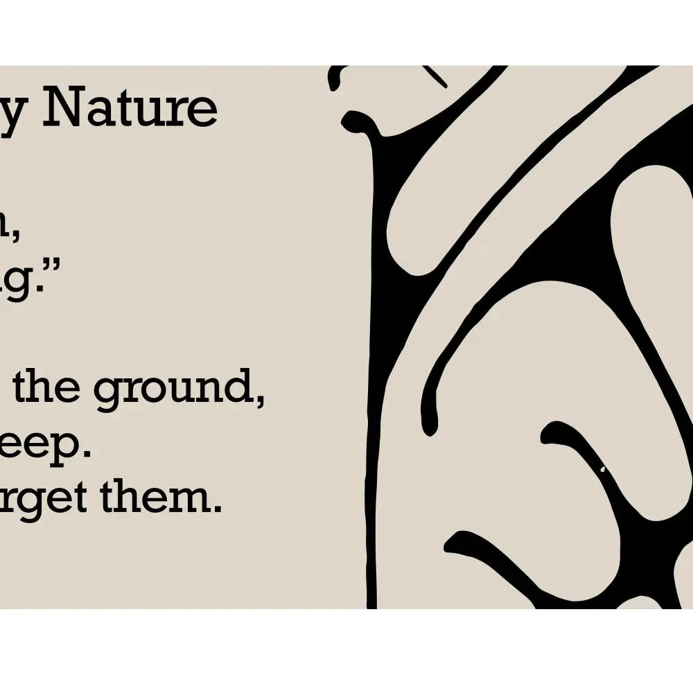 Patience Taught by Nature - Poetry Print - Inspirational - Vintage Art Print -