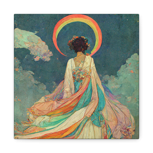 Dreamy Rainbow Canvas Art Print, Vibrant Wall Decor, Colorful Boho Decor, Gift for Art Lovers, Home Wall Art, Inspirational Artwork - DesignBohemian