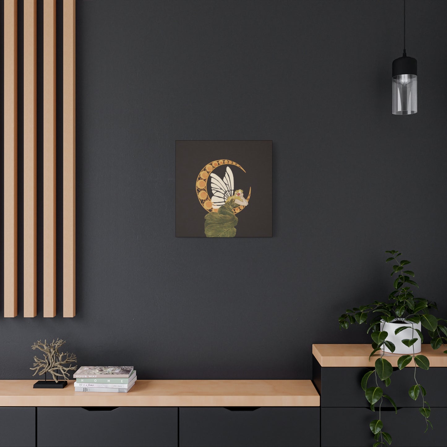 Enchanting Moonlit Fairy Canvas Art, Whimsical Home Decor, Fantasy Wall Art, Magical Gift for Nature Lovers, Boho Aesthetic - DesignBohemian