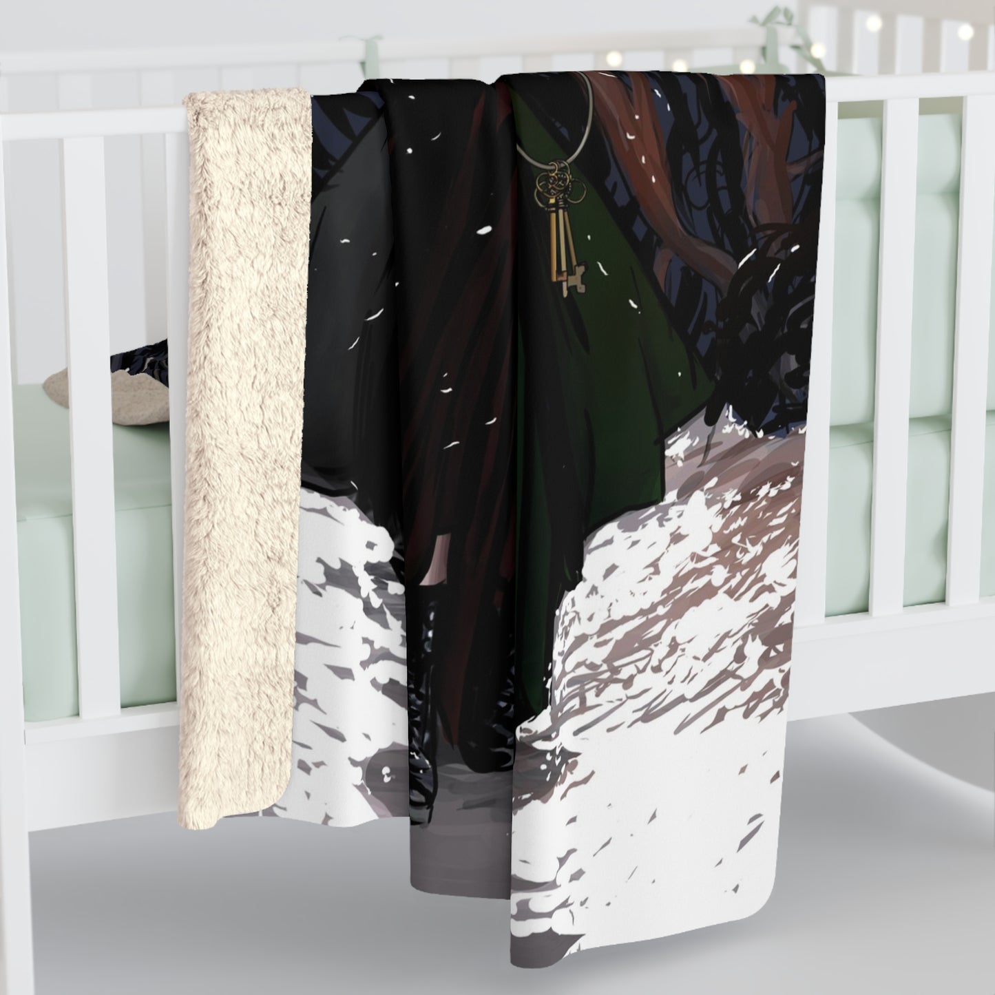 Gothic Witchcraft Sherpa Fleece Blanket | Cozy Gift for Halloween, Home Decor, Supernatural Vibe, Witchy Aesthetic, Winter Essentials