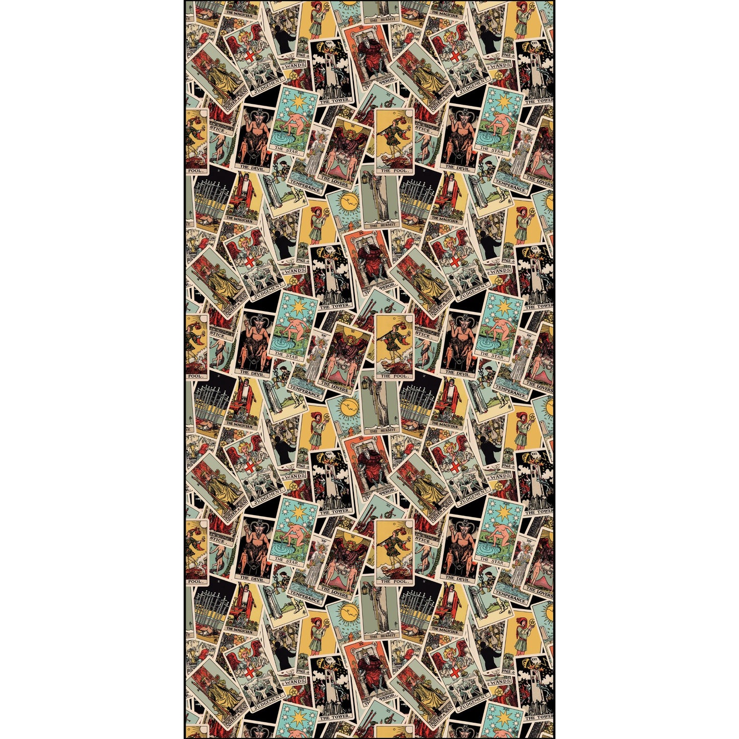 Tarot Card Patterned Fabric - Combed Cotton Pima - By the Yard