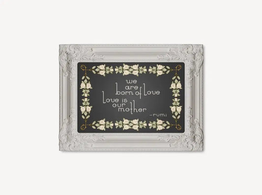 Rumi Poem Poster Bohemian Art Print No Frame Premium Archival Smooth Matte Fine Art Paper Decor by My Store