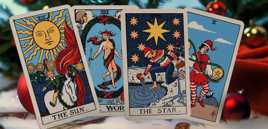 RWS Christmas Tarot Deck with 78 Cards and Box - DesignBohemian