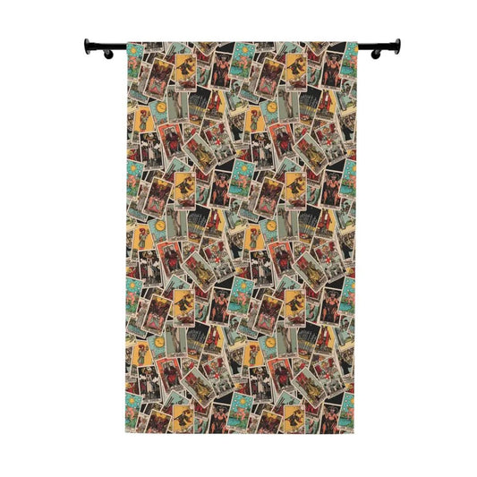 Tarot Card Curtains - Vintage-Inspired - Tarot Card Pattern - DesignBohemian