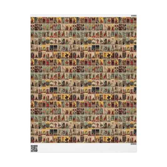 Tarot Wrapping Paper Rider Waite Gift Wrap Halloween Birthday Gifts Holiday Wrapping Eco-Friendly Gift Wrap Paper Roll